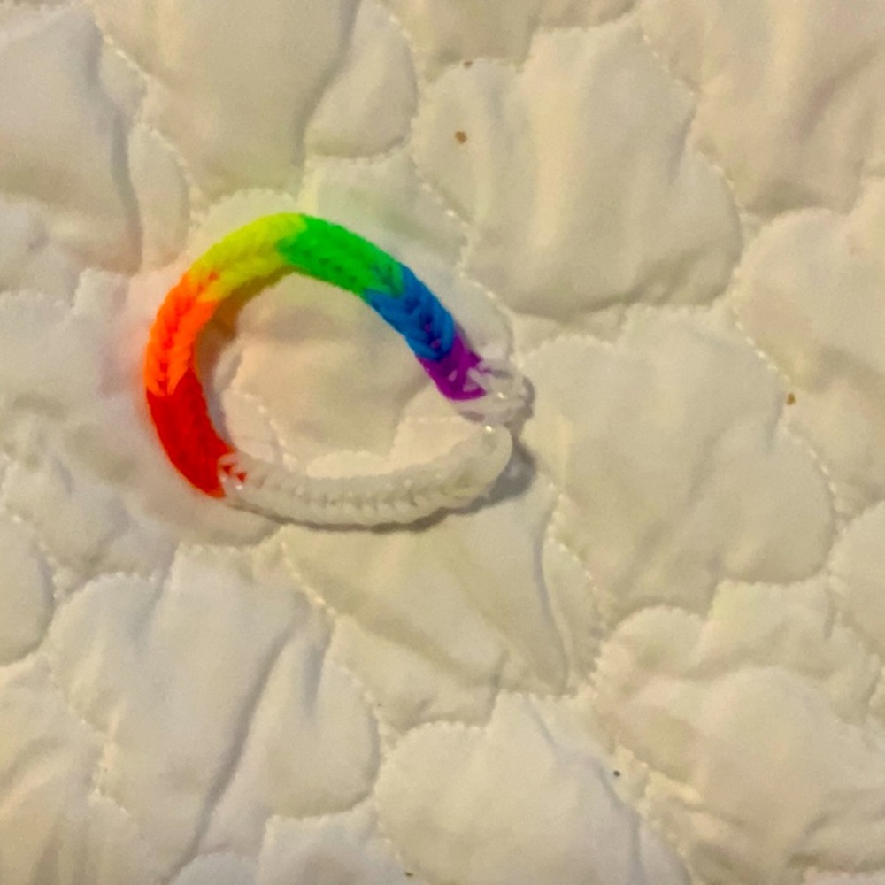 I am selling a rainbow bracelet.